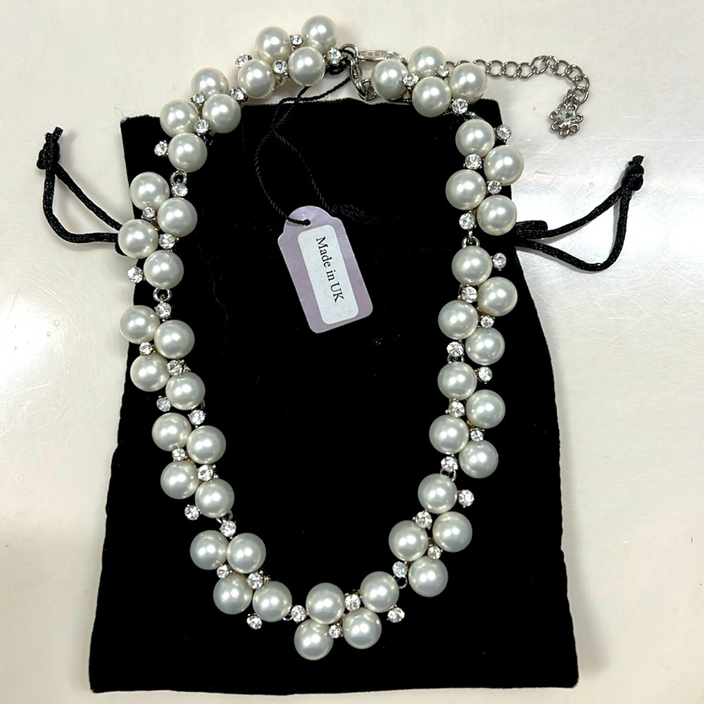 Pearl and crystal necklace